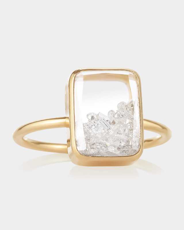 Ten Fourteen Petite Diamond Shaker Ring in 18k Gold